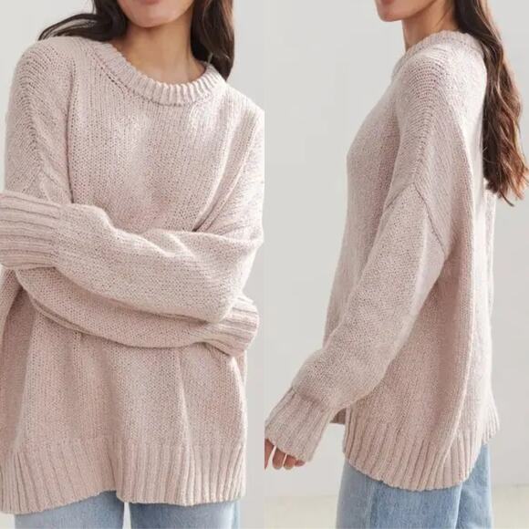 Jenni Kayne Foster Cotton Sweater Blush - Picture 1 of 10